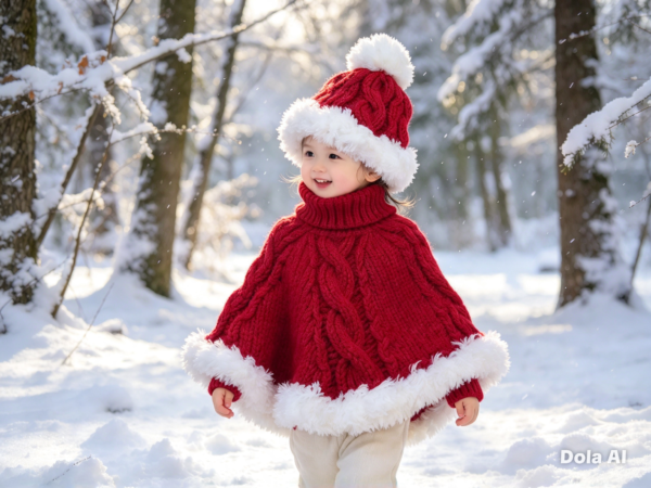 childs christmas poncho pattern