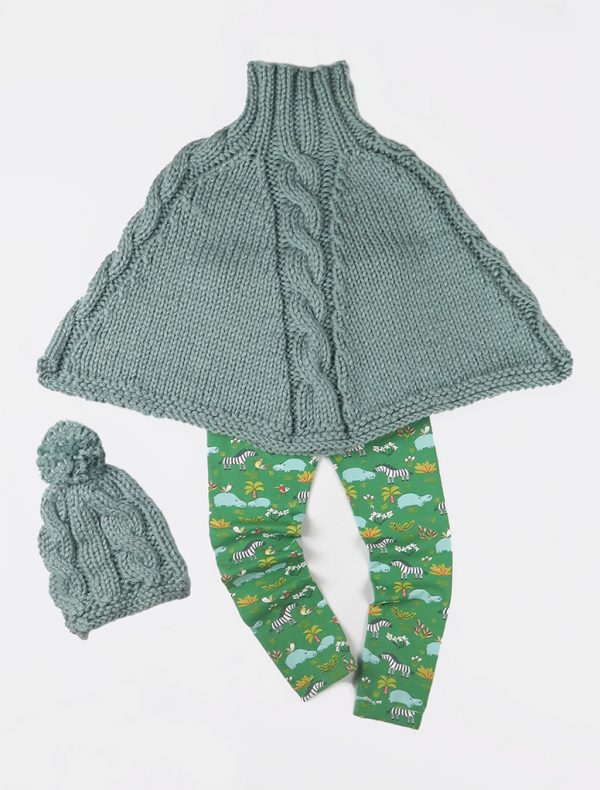 kids poncho knitting pattern