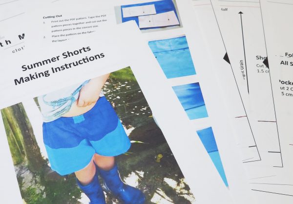 childs shorts sewing pattern