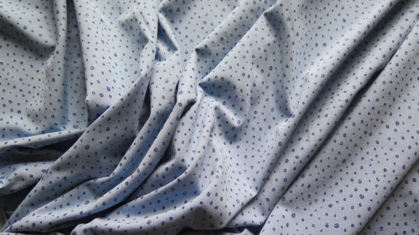 blue cotton jersey fabric