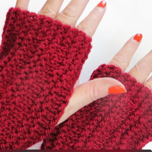 easy fingerless gloves knitting pattern