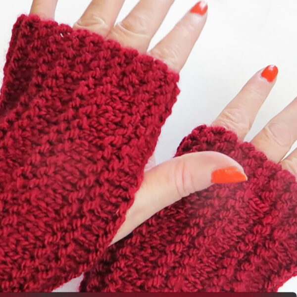 easy fingerless gloves knitting pattern
