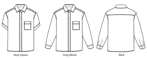 school shirt line drawing