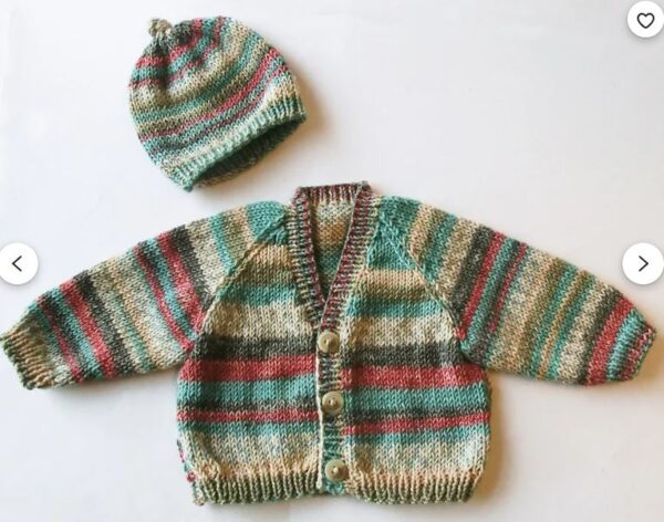 baby cardigan and hat pattern