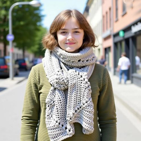 chunky crochet scarf