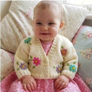 amelia chunky baby cardigan knitting pattern