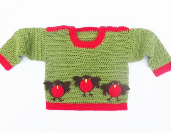 crochet robin sweater