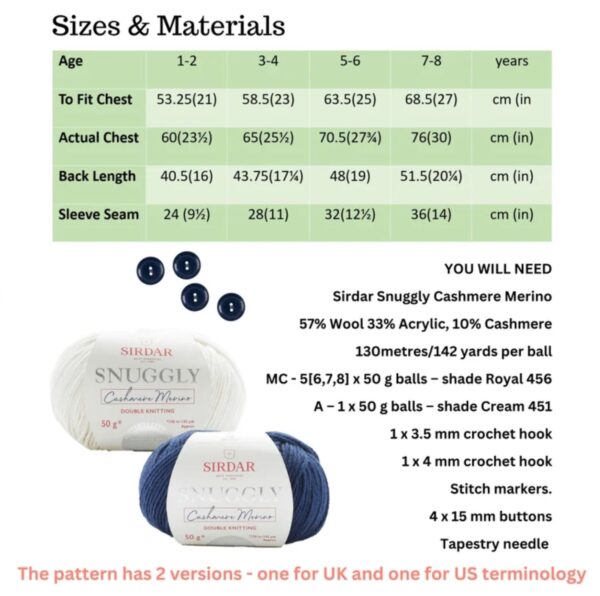 crochet pattern details