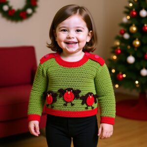 childs crochet sweater