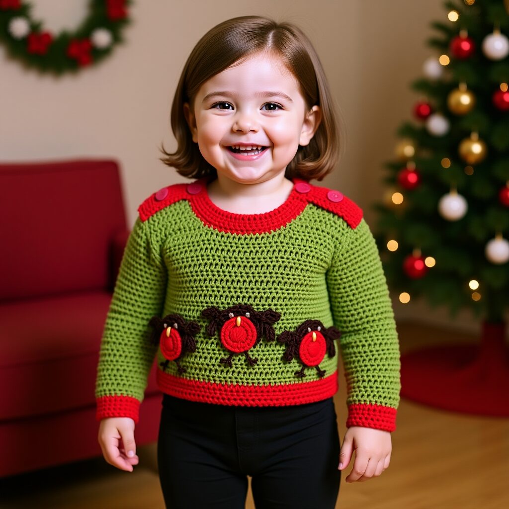 childs crochet sweater