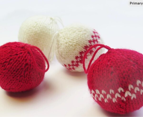knitted baubles