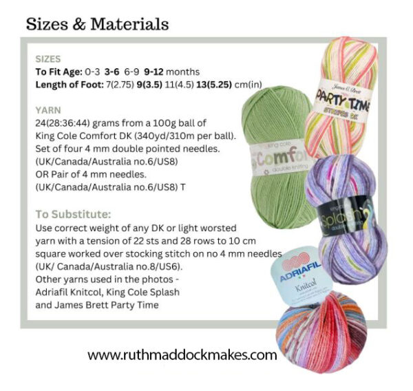 baby booties knitting pattern