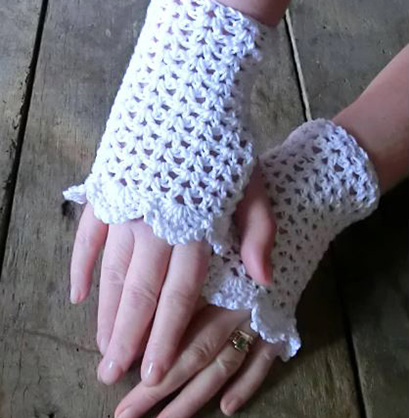 crochet party cuff