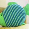 knitted fish pillow