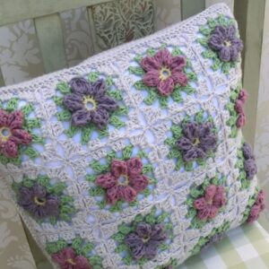 crochet pillow cover