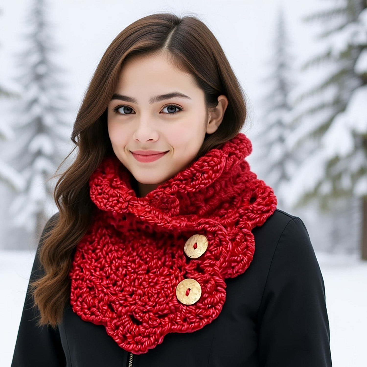 crochet neck warmer