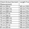 Billy T-Shirt size measurements chart – easy sewing pattern for children