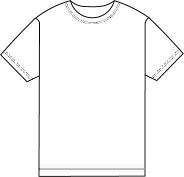 Billy T-Shirt line drawing – children’s t-shirt sewing pattern technical illustration