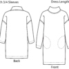dress pattern line drawing