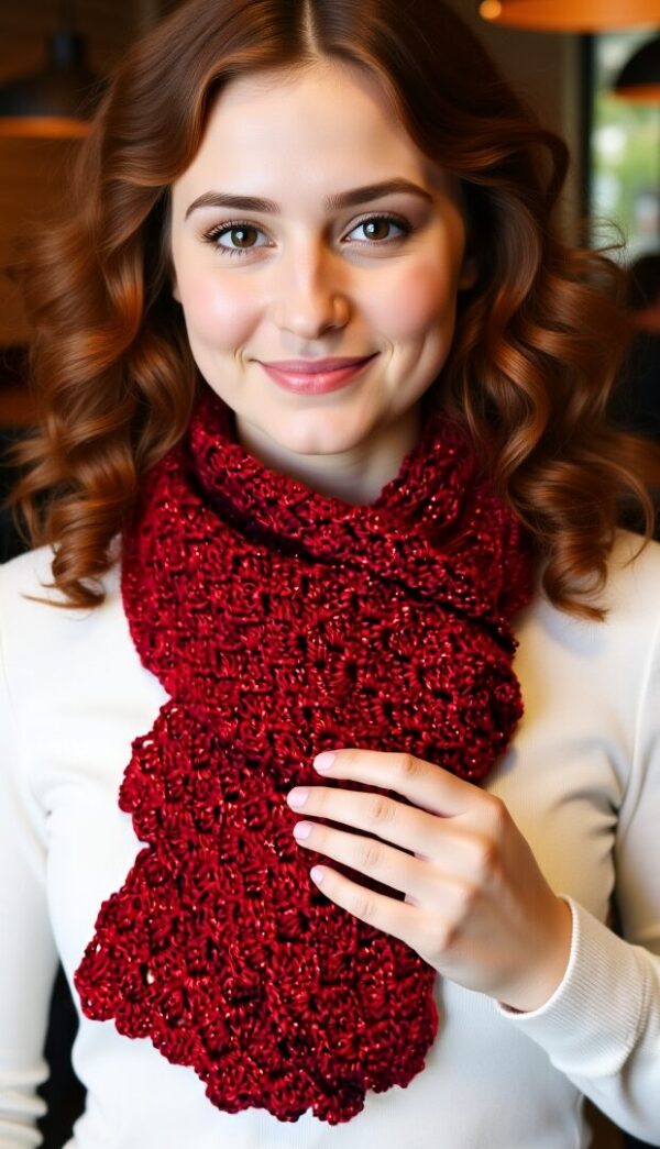 free crochet scarf and fingerless gloves pattern