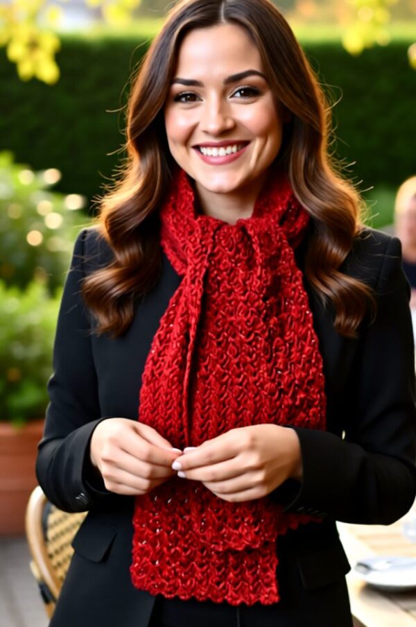 free crochet scarf and fingerless gloves pattern