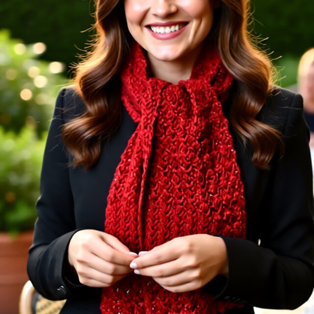 free crochet scarf and fingerless gloves pattern