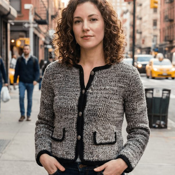 cropped crochet jacket