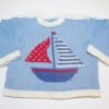 sailing boat sweater knitting pattern for baby