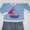 sailing boat sweater knitting pattern for baby