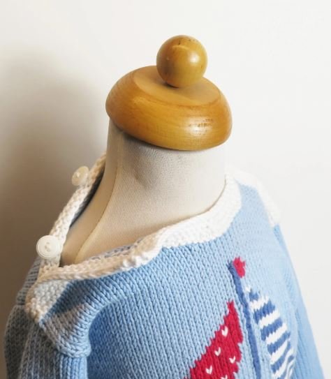 sailing boat sweater knitting pattern for baby