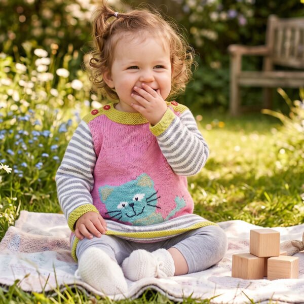 Baby dress knitting pattern
